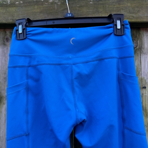 Zyia Light N Tight 7/8 Legging Bright Blue Pockets Size 4 - Picture 10 of 11